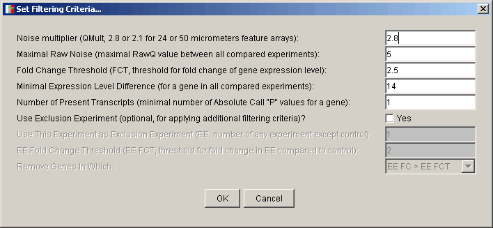 Filter Dialog Screenshot